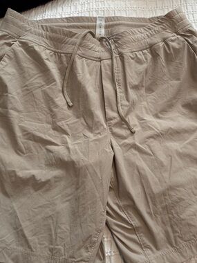 Kit and Ace Beige Drawstring Athletic Shorts